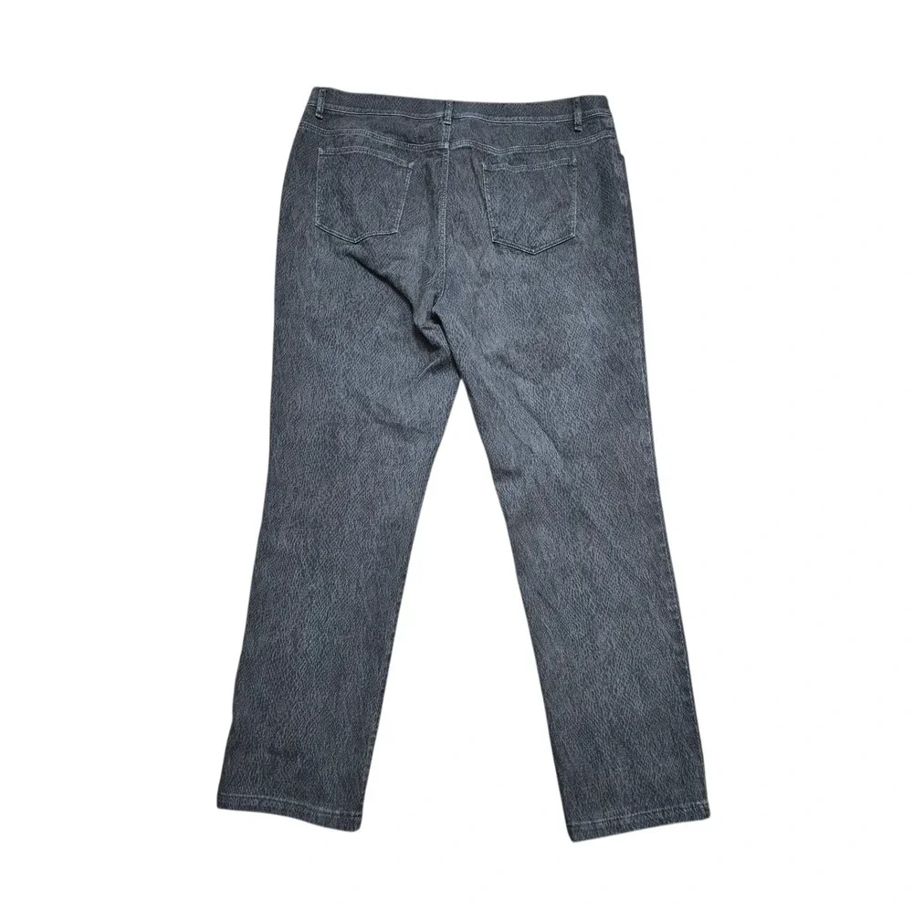 Lafayette 148 Women's Size‎ 14 Thompson Straight Leg Snake Texture Jeans